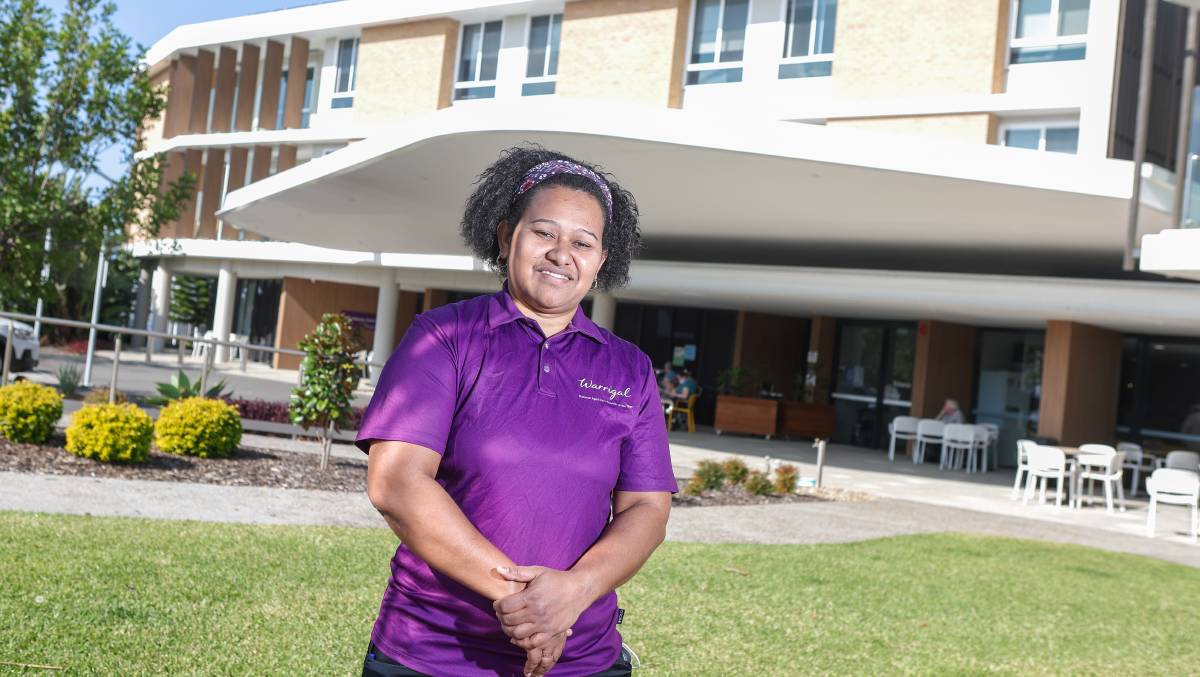 Vina smiles at Warrigal Shell Cove while talking to media about being an aged care PALM staff member