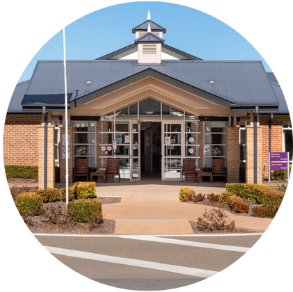 Warrigal Goulburn entrance in circle template
