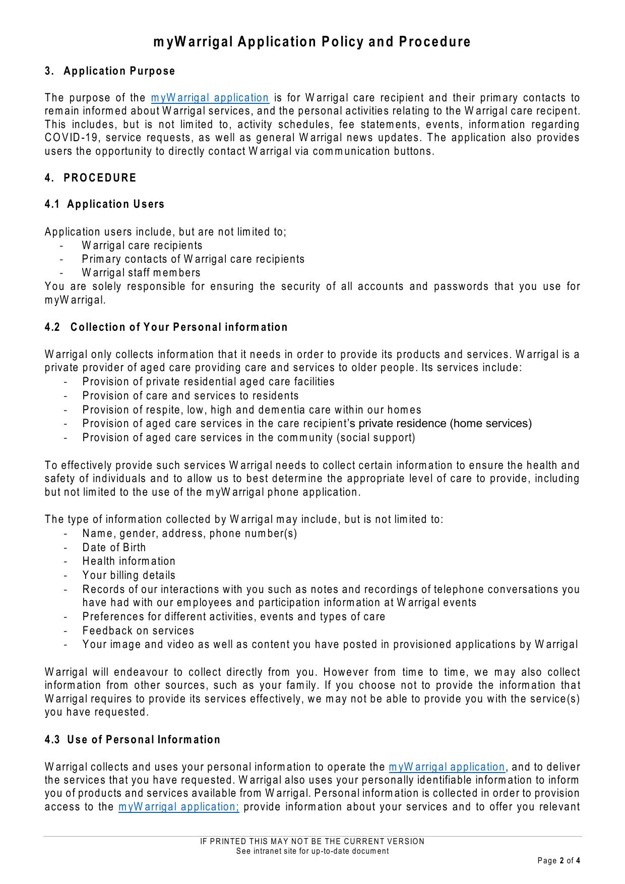 0324_1. myWarrigal App Policy and Procedure-2