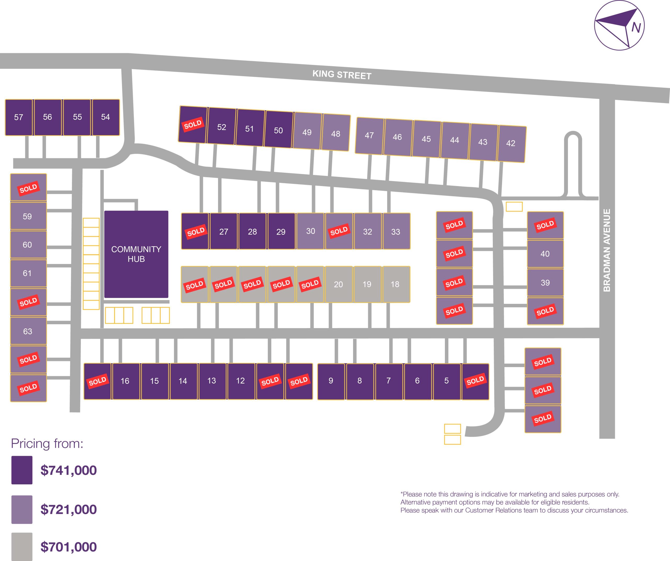 Plan de la villa Lake South